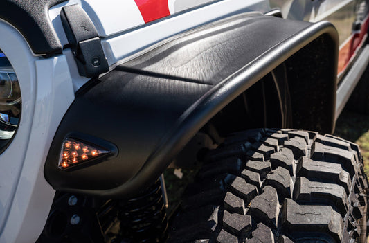 Bushwacker 10928-07 2020 Jeep Gladiator Launch Edition Flat Style Flares 4pc - Black