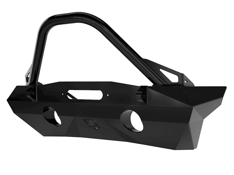 ICON 25215 07-18 Jeep Wrangler JK Pro Series Front Bumper Rec Winch Mount w/Bar/Tabs