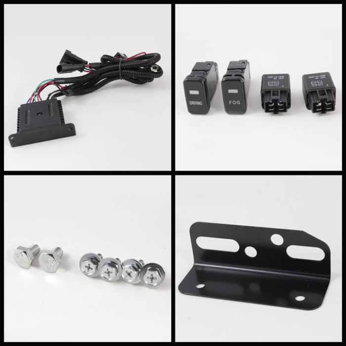 SPYDER 5075161 Spyder Toyota FJ Cruiser 07-14 Fog Lights With LED Daytime Running Lights w/swch Blk FL-DRL-TFJ07-BK