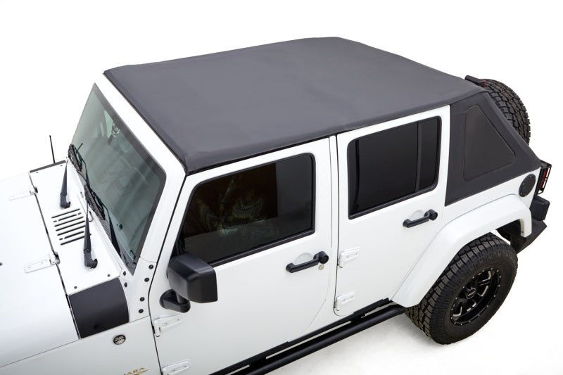 Rugged Ridge 13861.35 07-18 Jeep Wrangler JKU 4 Dr Black Diamond Stitch Cloth Voyager Top