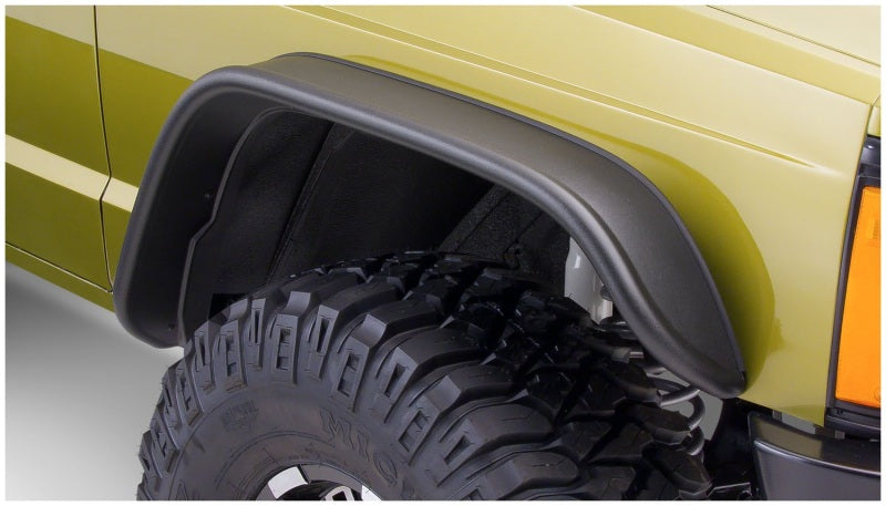 Bushwacker 10922-07 84-01 Jeep Cherokee Flat Style Flares 4pc - Black