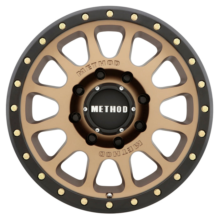 Method Wheels MR30589080918H Method MR305 NV HD 18x9 +18mm Offset 8x6.5 130.81mm CB Method Bronze/Black Street Loc Wheel