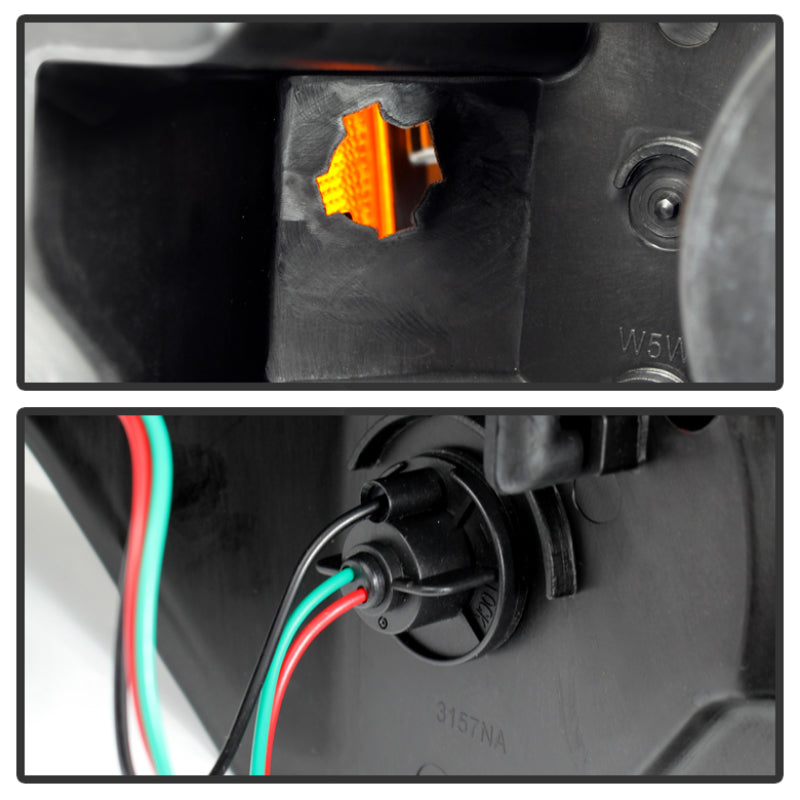 SPYDER 5077592 Spyder Ford F150 09-14 Projector Headlights Halogen Model- Light Bar DRL Blk PRO-YD-FF15009-LBDRL-BK