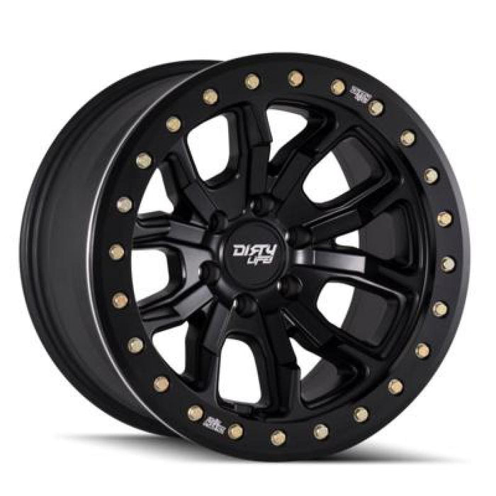 Dirty Life 9303-7973MB12 9303 DT-1 17x9 / 5x127 BP / -12mm Offset / 78.1mm Hub Matte Black Wheel - Beadlock