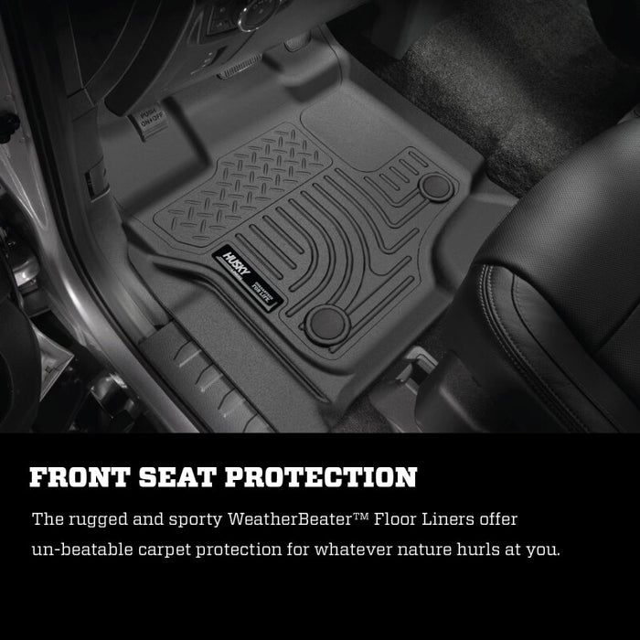 Husky Liners 94061 17-19 F-250/F-350/F-450 Crew Cab Weatherbeater Black Front & 2nd Seat Floor Liners