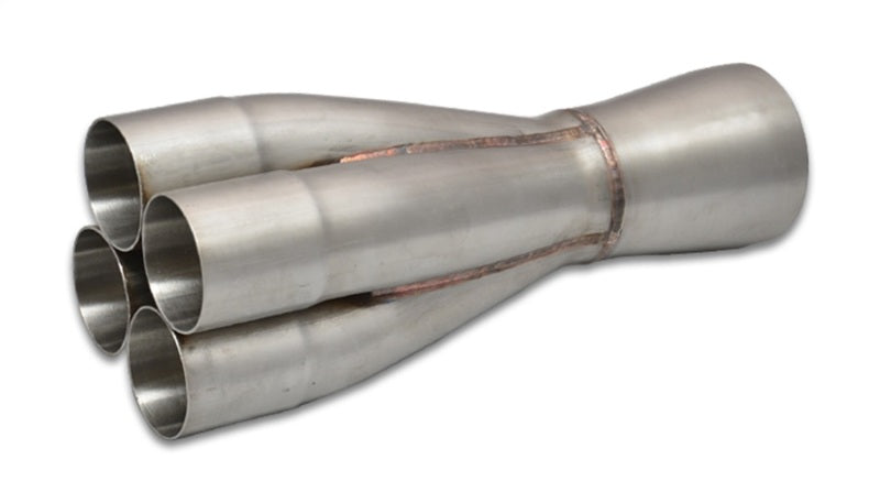 Vibrant 10305 4-1 SS Merge Collectors (1-7/8in Inlet Slipover ID 2-1/2in Merge Outlet OD) Single Unit