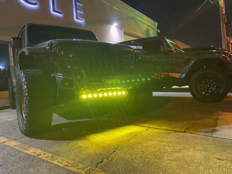 ORACLE Lighting 5883-006 2019+ Jeep Wrangler JL Skid Plate w/ Integrated LED Emitters - Yellow SEE WARRANTY