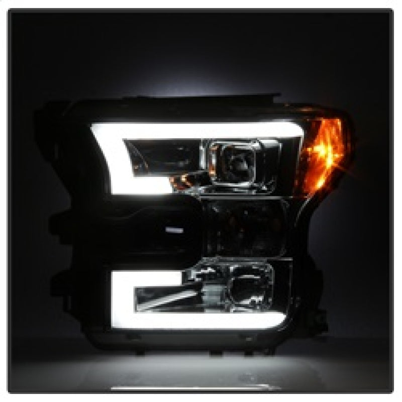 SPYDER 5083678 Spyder Ford F150 2015-2017 Projector Headlights - Light Bar DRL LED - Smoke PRO-YD-FF15015-LBDRL-SM