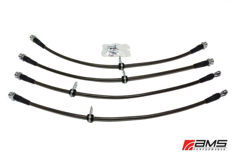 AMS AMS.04.01.0004-1 Performance 08-15 Mitsubishi EVO X Stainless Steel Brake Lines (4 Lines)