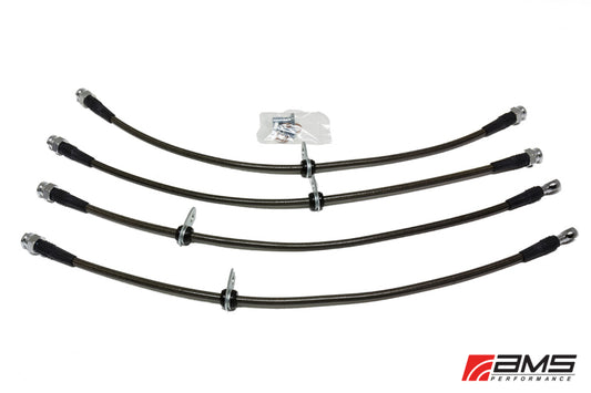 AMS AMS.04.01.0004-1 Performance 08-15 Mitsubishi EVO X Stainless Steel Brake Lines (4 Lines)