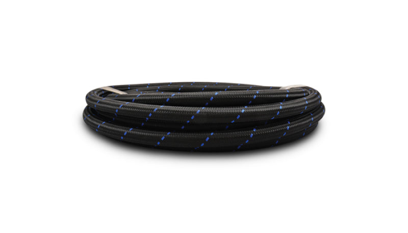 Vibrant 11978B -8 AN Two-Tone Black/Blue Nylon Braided Flex Hose (20 foot roll)