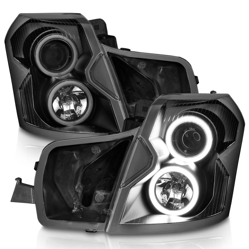 ANZO 121417 2003-2007 Cadillac CTS Projector Headlights w/ Halo Black (CCFL)