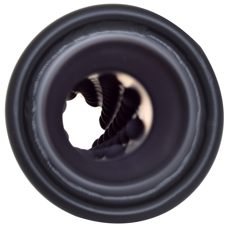 Gibson 500659-B Rolled Edge Angle-Cut Muffler Quiet Tip - 4in OD/2.25in Inlet/12in Length - Black Ceramic