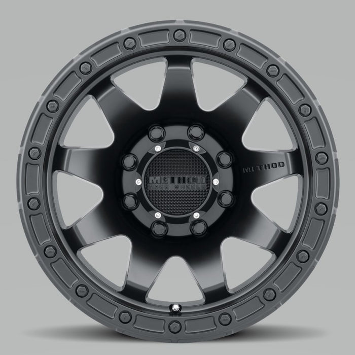 Method Wheels MR31789088518 Method MR317 18x9 +18mm Offset 8x180 130.81mm CB Matte Black Wheel