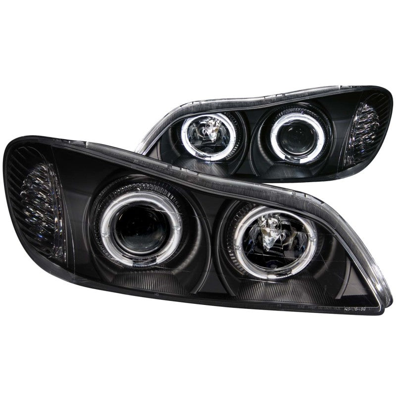 ANZO 121077 2000-2004 Infiniti I30 Projector Headlights w/ Halo Black