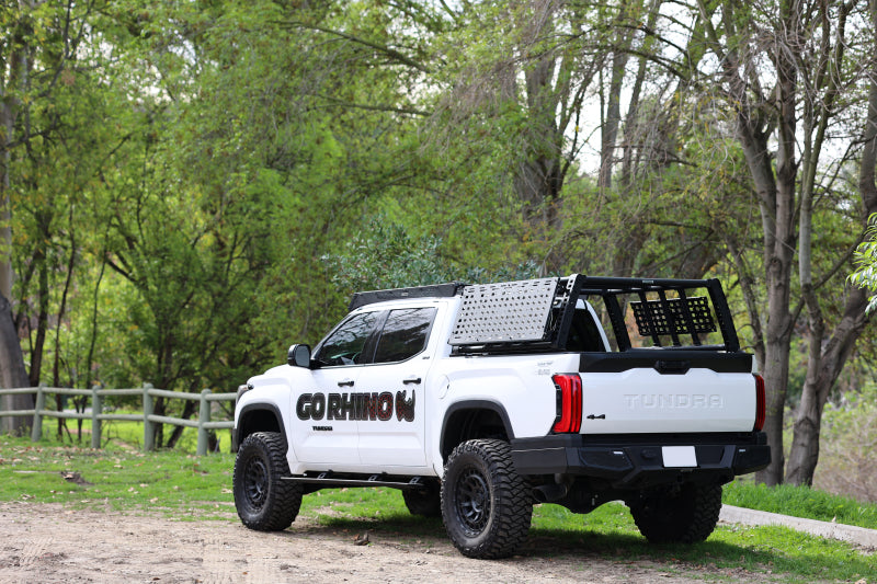 Go Rhino 20443587PC 22-23 Toyota Tundra CrewMax Cab 4dr E-BOARD E1 Electric Running Board Kit - Tex. Blk