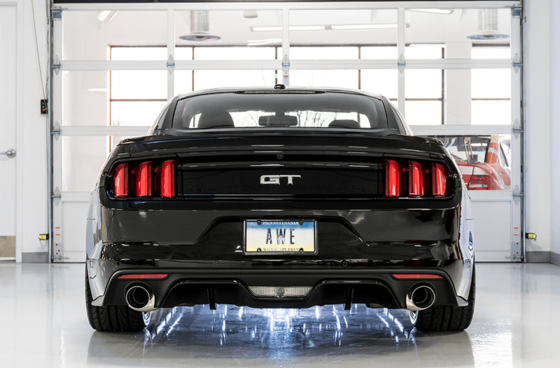 AWE Tuning 3020-32028 S550 Mustang GT Cat-back Exhaust - Track Edition (Chrome Silver Tips)