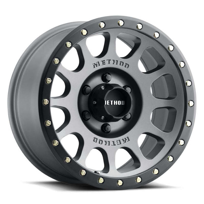 Method Wheels MR30589016818 Method MR305 NV 18x9 / +18mm Offset / 6x135 BP / 94mm CB / Titanium - Matte Black Lip Wheel
