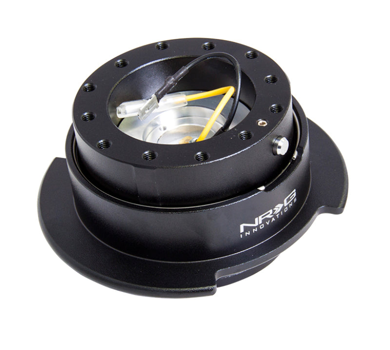 NRG SRK-250BK Quick Release Kit Gen 2.5 - Black / Black Ring w/Finger Grooves