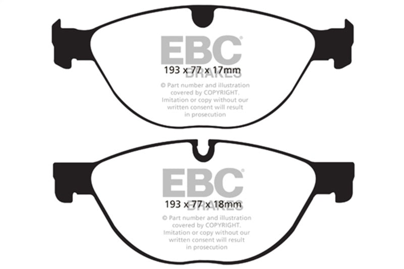 EBC DP42076R 10-15 Jaguar XF 5.0 Supercharged (470) Yellowstuff Front Brake Pads