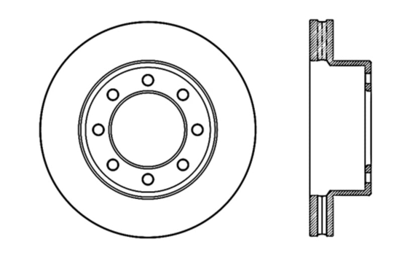 Stoptech 127.67072R StopTech Slotted & Drilled Sport Brake Rotor