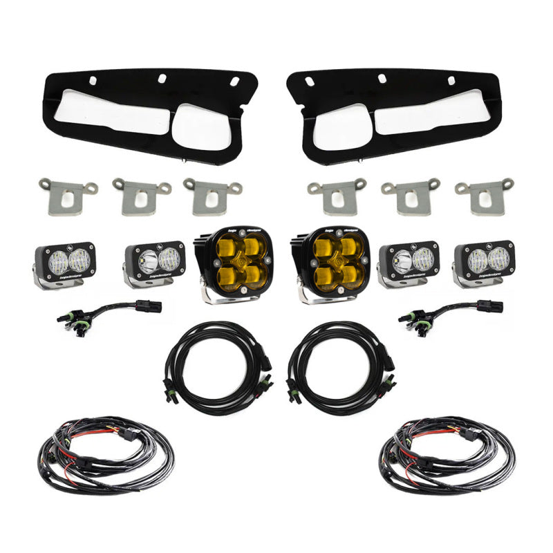 Baja Designs 447762 2021+ Ford Bronco Amber SAE Fog Pocket Kit