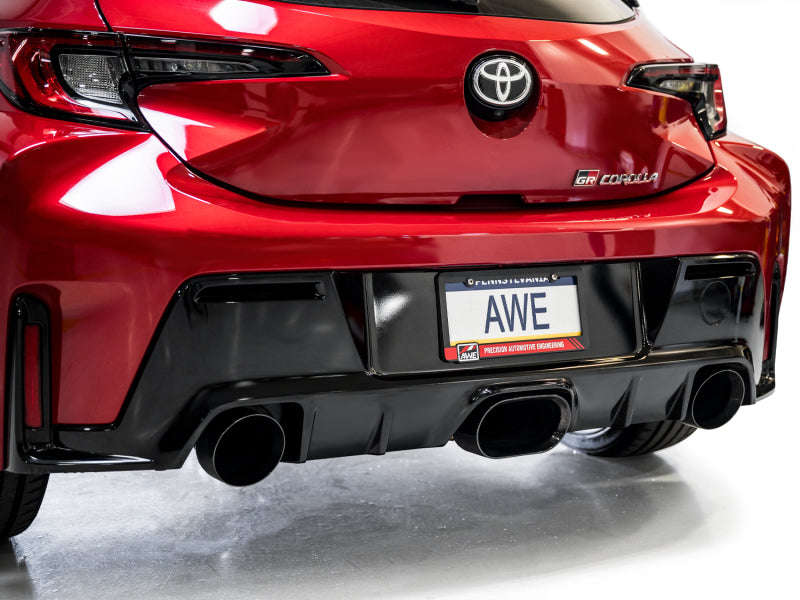 Awe Tuning GR Corolla Exhaust Triple Outlet Black Tips AWE3020-53472