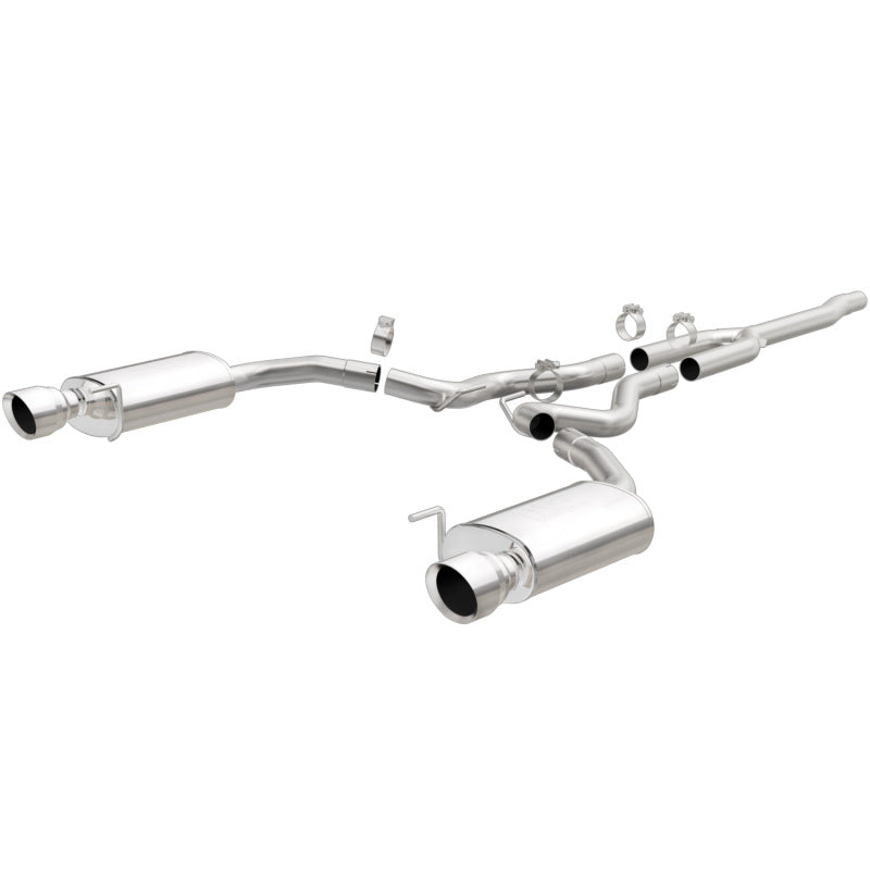 Magnaflow 19097 MagnaFlow Cat Back, SS, 2.5in, Street, Dual Split Polished 4.5in Tips 2015 Ford Mustang Ecoboost