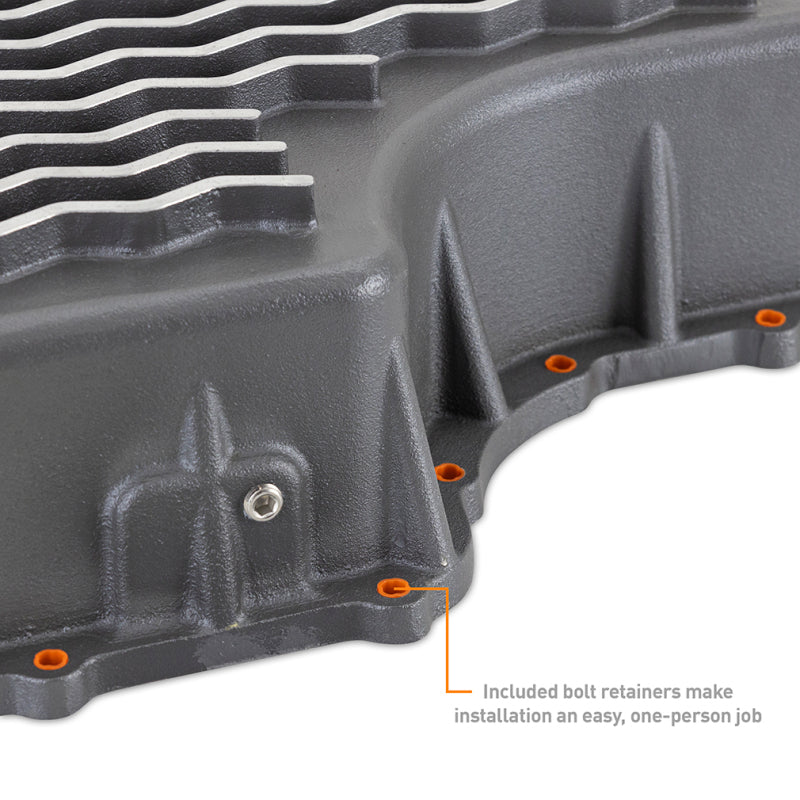 Mishimoto MMTP-F2D-11 2011+ Powerstroke 6R140 Transmission Pan - Cast - GR
