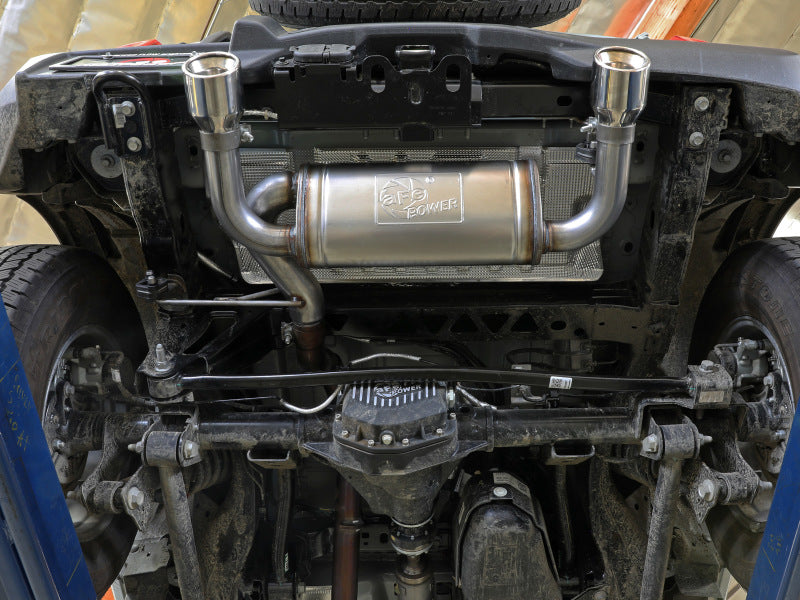 aFe 49-33137-B Vulcan 3in 304 SS Axle-Back Exhaust 2021 Ford Bronco L4-2.3L (t)/V6-2.7L (tt) w/ Black Tips