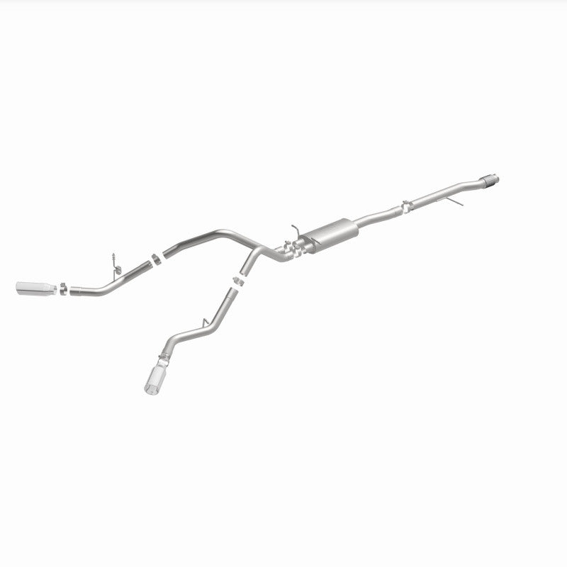 Magnaflow 15269 14 Chev Silverado V8 5.3L CC/EC Cab Dual Split Behind Rear Tires Exit SS Cat Back Perf Exh