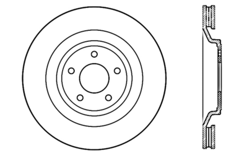 Stoptech 127.63072R StopTech Slotted & Drilled Sport Brake Rotor