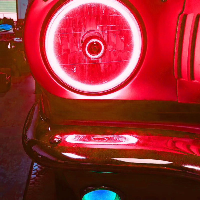 ORACLE Lighting 6905-003 Oracle Pre-Installed Lights 7 IN. Sealed Beam - Red Halo SEE WARRANTY