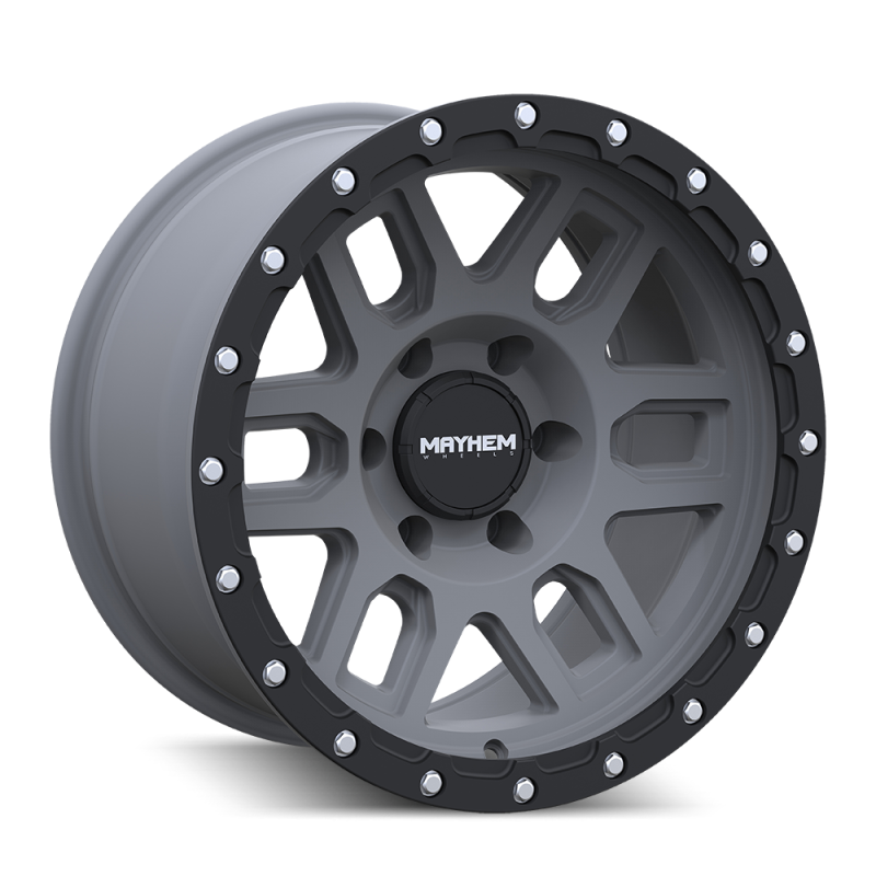 Mayhem 8304-7983MGT12 8304 Delta 17x9 / 6x139.7 BP / -12mm Offset / 106mm Hub Matte Gunmetal- Matte Black Lip Wheel