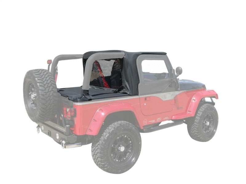 Rampage 994015 1997-2002 Jeep Wrangler(TJ) Cab Soft Top And Tonneau Cover - Black Denim