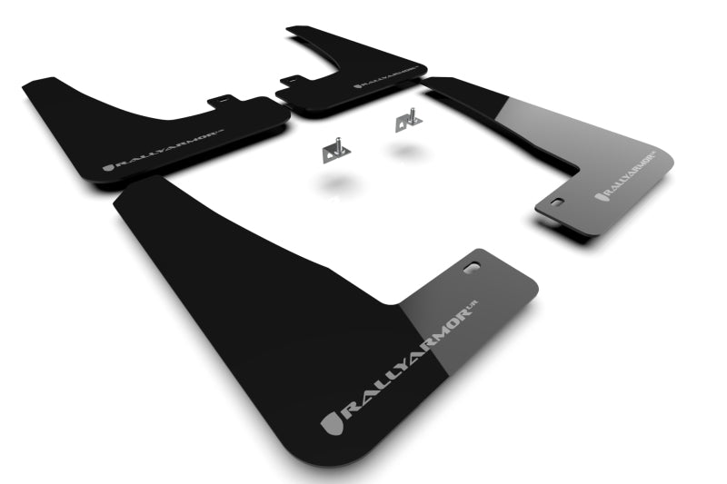 Rally Armor MF102-UR-BLK/DGRY 22-26 Tesla Model X Black UR Mud Flap w/Dark Grey Logo