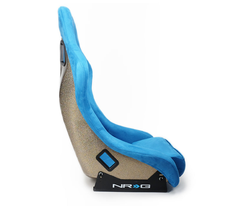 NRG FRP-303BL-ULTRA FRP Bucket Seat ULTRA Edition - Medium (Blue Alcantara/Pearlized Back)