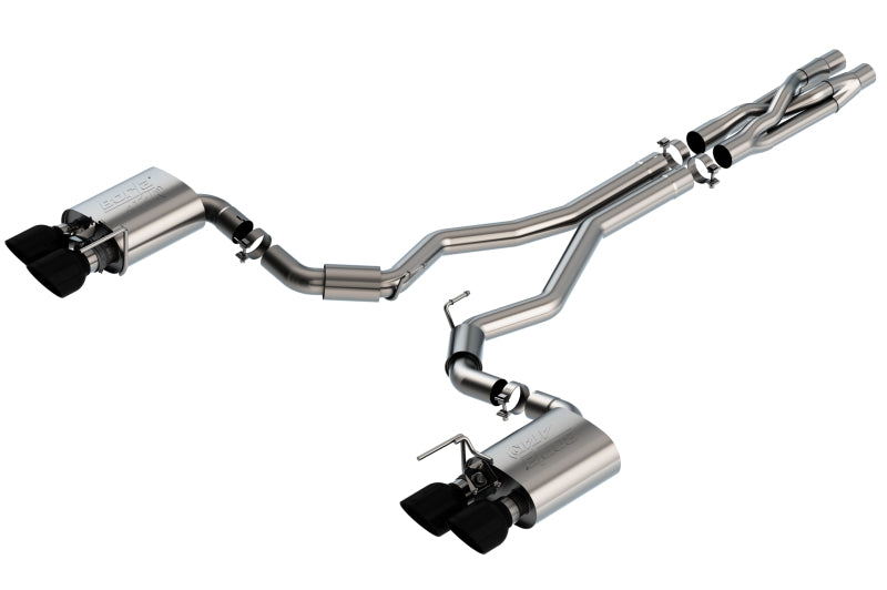 Borla 140837BC 2020 Ford GT500 5.2L AT 3in ATAK CatBack Exhaust w/ Black Chrome Tips