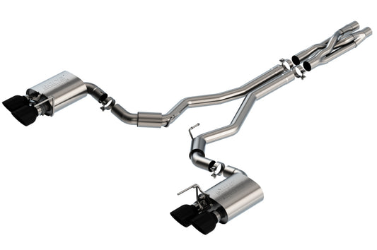 Borla 140837BC 2020 Ford GT500 5.2L AT 3in ATAK CatBack Exhaust w/ Black Chrome Tips