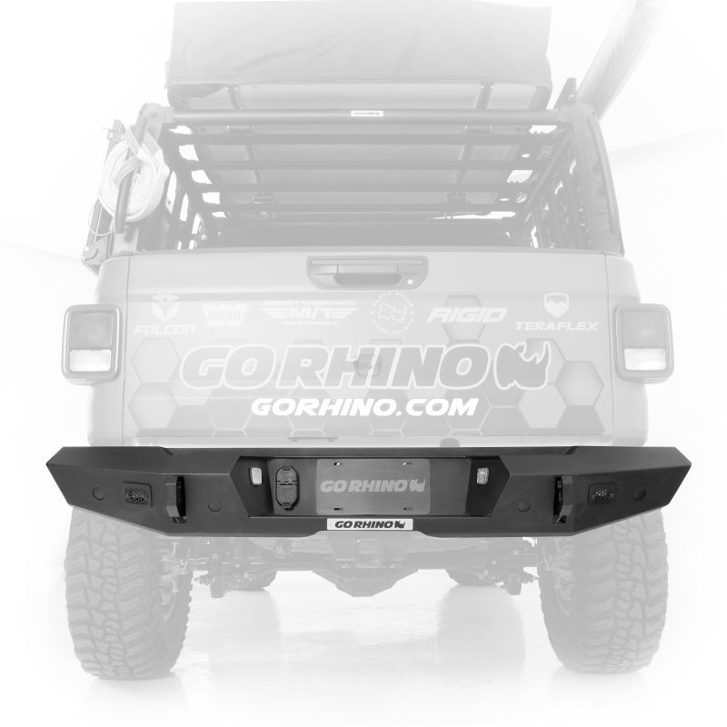 Go Rhino 273120T 20-22 Jeep Gladiator JT Trailine Rear Full Width Bumper - Tex. Blk