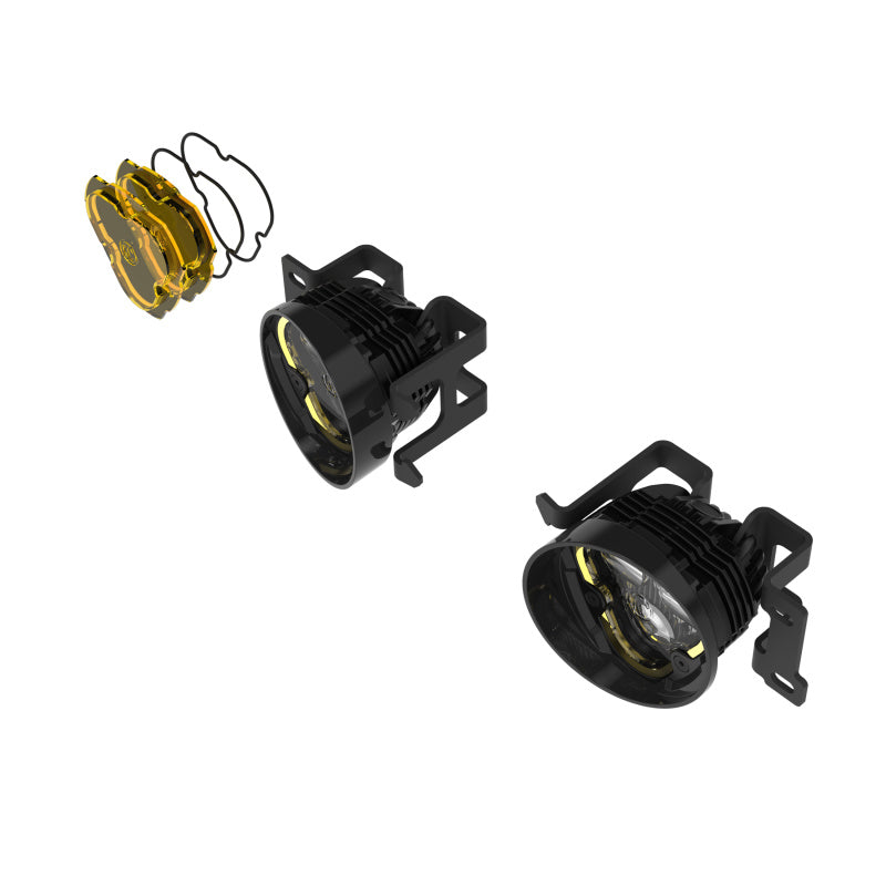 KC HiLiTES 97154 FLEX ERA 3 Dual Mode SAE Fog Lights - 2-Light Master Kit for Toyota Tacoma/4Runner/Tundra
