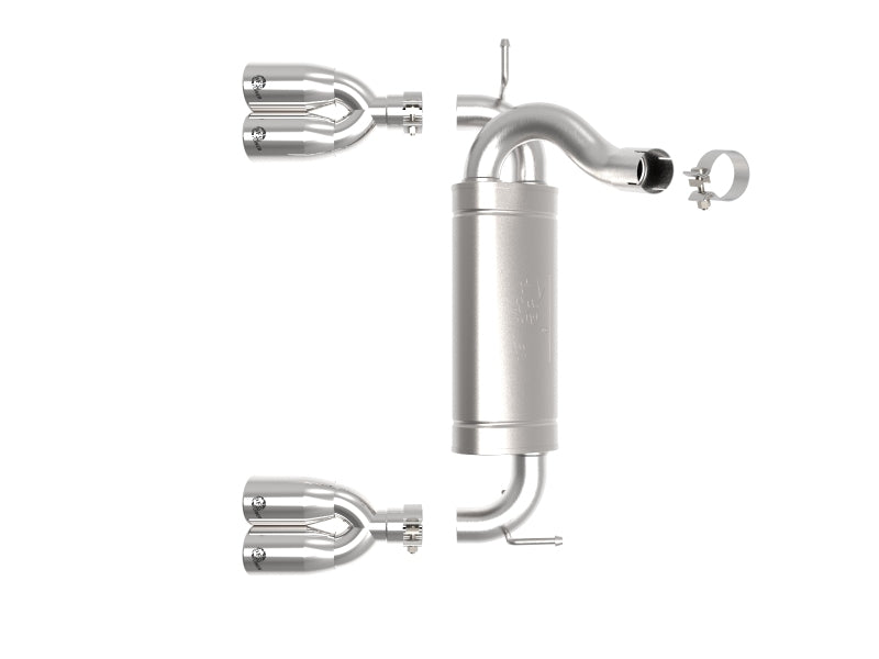 aFe 49-48086-P Rebel Series 2.5in 409 SS Axle-Back Exhaust Polished 07-18 Jeep Wrangler (JK) V6-3.6L/3.8L