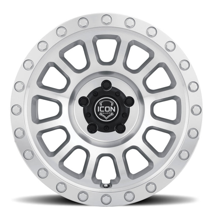 ICON 8017858347SM Hulse 17 X 8.5 6 X 5.5 0mm Offset 4.75in BS Silver Machined