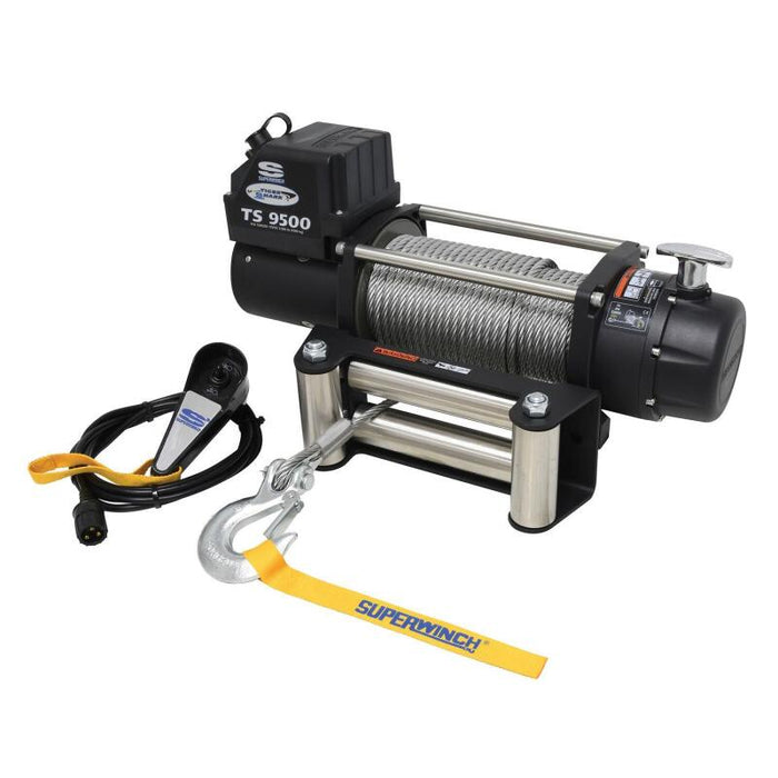Superwinch 1595200 9500 LBS 12V DC 11/32in x 95ft Steel Rope Tiger Shark 9500 Winch