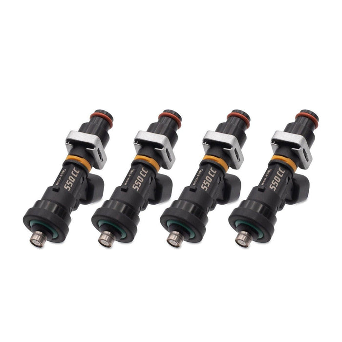 BLOX Racing BXEF-06514.11-550-4 Eco-Fi Street Injectors 550cc/min w/1/2in Adapter Honda B/D/H Series (Set of 4) — manufacturer product image