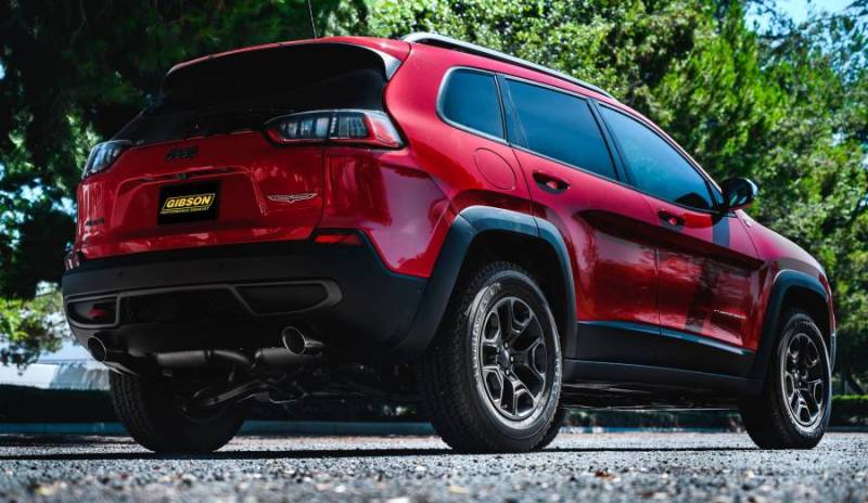 Gibson 617208 14-20 Jeep Cherokee 3.2L 2.5in/2.25in Cat-Back Dual Split Exhaust - Stainless