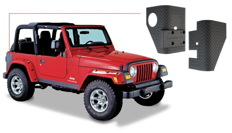 Bushwacker 14001 97-06 Jeep Wrangler Trail Armor Rear Corners - Black