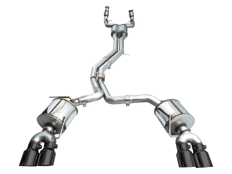 AWE Tuning 3015-43107 19-23 Audi C8 S6/S7 2.9T V6 AWD Touring Edition Exhaust - Diamond Black Tips