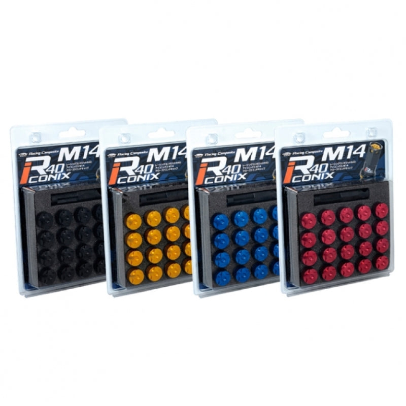 Project Kics WCIA4K R40 Iconix Aluminum Cap Set 14x1.50 - Black (20pcs)