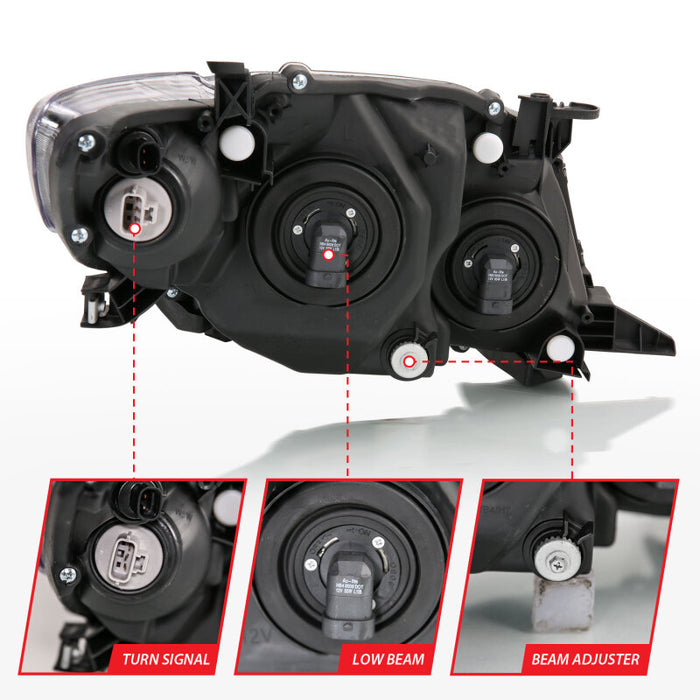 ANZO 121541 ANZ Crystal Headlights
